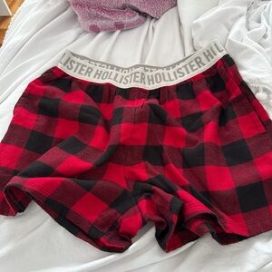 Hollister pj shorts, red and black, size xs, perfect condition